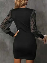Ruched Surplice Long Sleeve Dress OutfitFlow